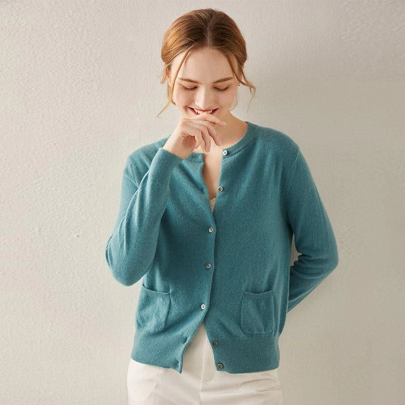 Crewneck Pure Cashmere Cardigan Crewneck Pure Cashmere Cardigan