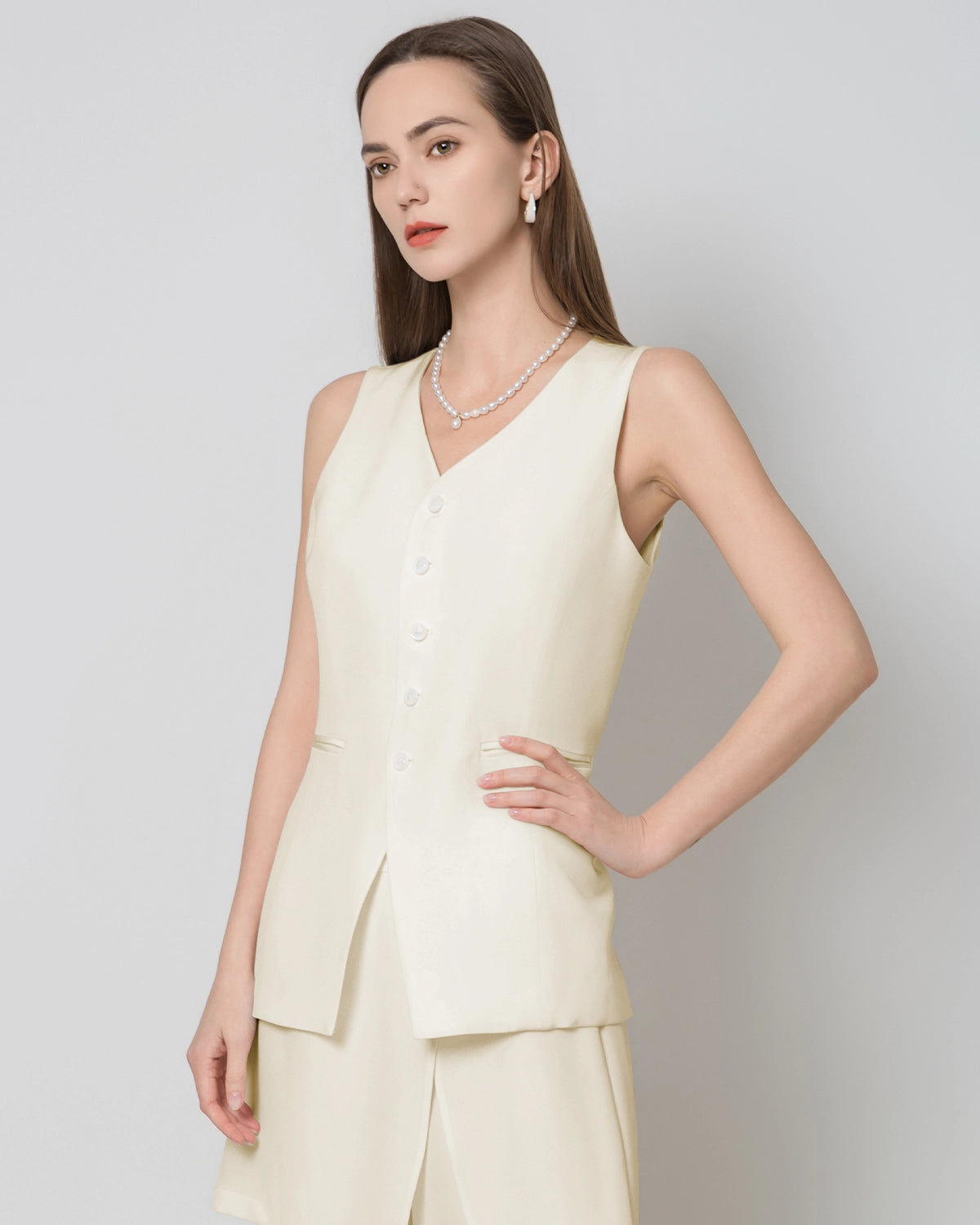Sleeveless Ladies Silk Vest