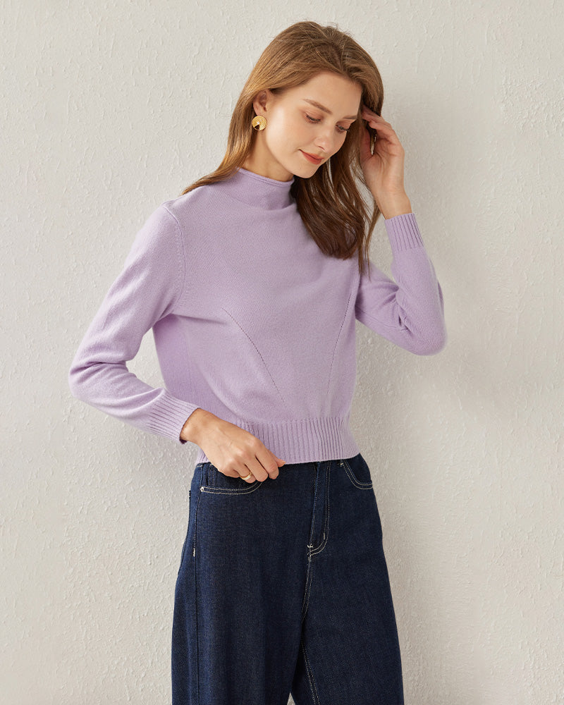 Women's Cashmere Mock Neck Sweater