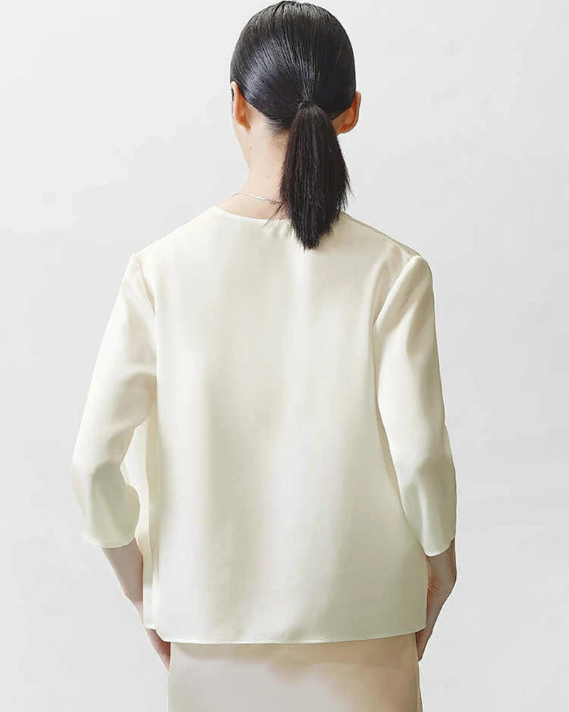 Women's Basic Silk Cardigan