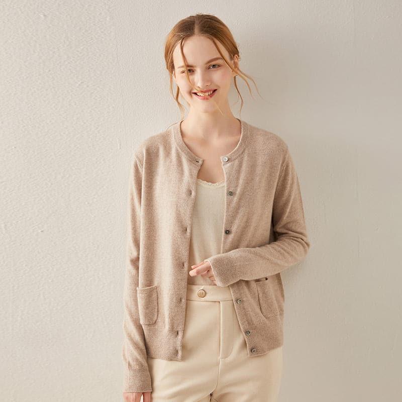 Crewneck Pure Cashmere Cardigan Crewneck Pure Cashmere Cardigan
